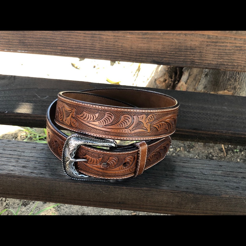 Brown cowboy belt